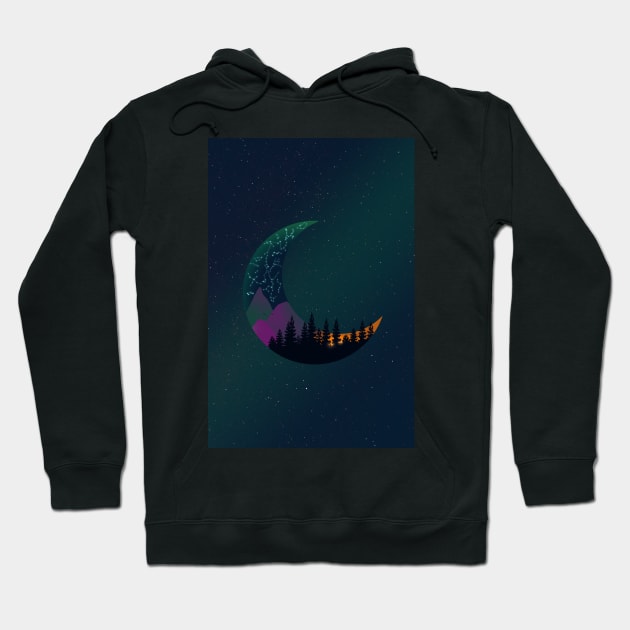 Moon Constellations - End Of The Day Version 2 Hoodie by Lumos19Studio